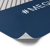 Celestial Navy Blue Star Wedding Foto Props Poster (Ecke)