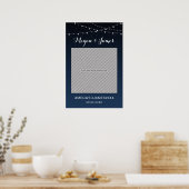 Celestial Navy Blue Star Wedding Foto Props Poster (Küche)