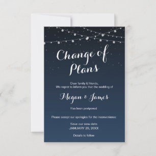 Celestial Navy Blue Starry Night Wedding  Einladung