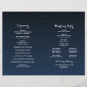 Celestial Navy Blue Starry Night Wedding Program (Rückseite)