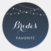 Celestial Navy Blue Stars Begrüßung Goodie Bag Sna Runder Aufkleber (Vorderseite)