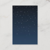 Celestial Navy Blue Stars Wedding Bubble Wand Tag (Rückseite)