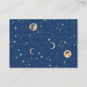 Celestial Navy Blue Wedding Honeymoon Wish Begleitkarte (Rückseite)