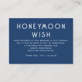 Celestial Navy Blue Wedding Honeymoon Wish Begleitkarte (Vorderseite)