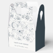 Celestial Navy Starry Night Moon Baby Shower Geschenkschachtel (Geöffnet)