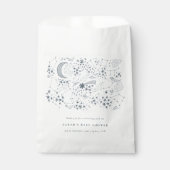 Celestial Navy Starry Night Moon Baby Shower Geschenktütchen (Vorderseite)