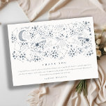 Celestial Navy Starry Night Moon Brautparty Dankeskarte<br><div class="desc">Celestial Deep Blue Starry Night Moon Collection - eine elegante himmlische Sammlung von Sternenabenden, mit einer modernen minimalistischen Touch, perfekt für Ihre Celestial Theme Hochzeit & Partys. Es ist sehr einfach, mit Ihren persönlichen Daten zu personalisieren. Wenn Sie ein anderes passendes Produkt oder eine Anpassung benötigen, wenden Sie sich bitte...</div>