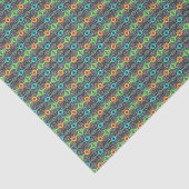 Celestial Neon Mandala Retro-Modern Ribbon Seidenpapier (Ausschnitt)