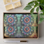 Celestial Neon Mandala Retro-Modern Seidenpapier (Geschenk)
