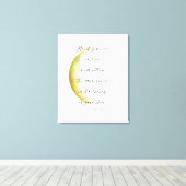 Celestial Neruda Poetry Stretched Canvas Print Leinwanddruck (Insitu (Holzboden))