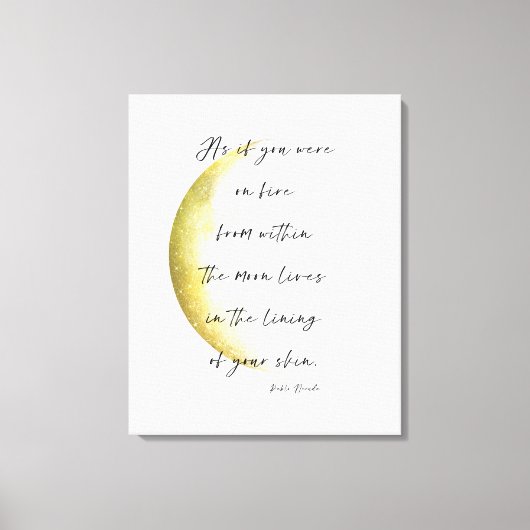 Celestial Neruda Poetry Stretched Canvas Print Leinwanddruck (Vorderseite)