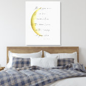 Celestial Neruda Poetry Stretched Canvas Print Leinwanddruck (Insitu (Schlafzimmer))