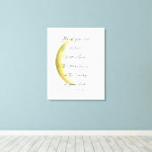 Celestial Neruda Poetry Stretched Canvas Print Leinwanddruck (Insitu (Holzboden))