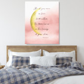 Celestial Neruda Poetry Stretched Canvas Print Leinwanddruck (Insitu (Schlafzimmer))