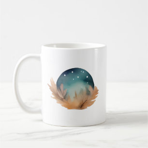 Celestial Nest Watercolor Abstrakt Kaffeetasse