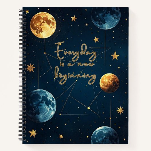 Celestial New Beginnings Spiral Notebook Notizblock (Vorderseite)