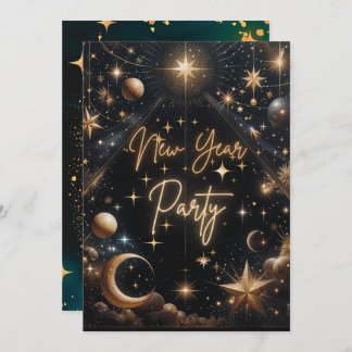 Celestial New Year Party Einladung Card