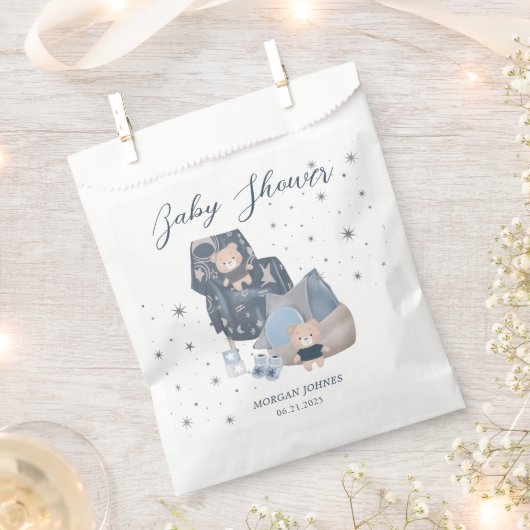 Celestial Niedlich Bear Stars Babydusche Geschenktütchen (Ausgeschnitten)