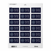 Celestial Night Address Label Adressaufkleber (Vorne)