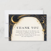 Celestial Night Garden Wedding Dankeskarte (Vorderseite)