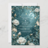 Celestial Night Garden Wedding Einladung (Vorderseite)