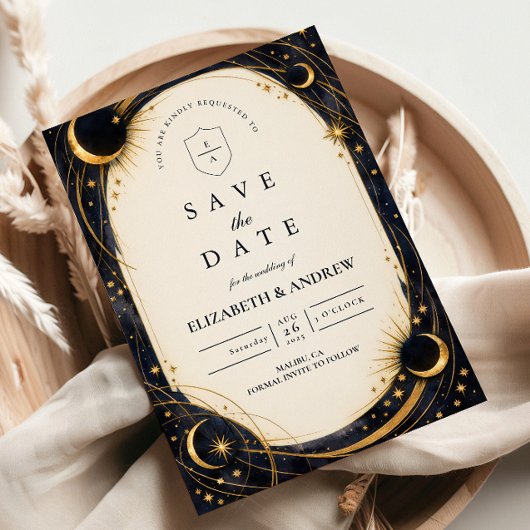 Celestial Night Garden Wedding Save The Date