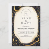 Celestial Night Garden Wedding Save The Date (Vorderseite)