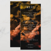 Celestial Night Lunar Sky Weddinner Menükarte (Vorne/Hinten)