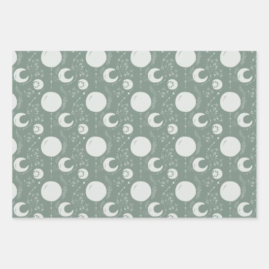 Celestial Night Magic Witchy Pastel Boho Glam Geschenkpapier Set (Vorderseite)