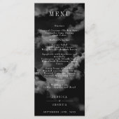 Celestial Night Sky Black Wedding Dinner Menükarte (Vorderseite)