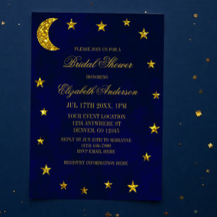 Celestial Night Sky Brautparty Einladung