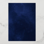 Celestial Night Sky Foil Einladung zur Hochzeit (Rückseite)