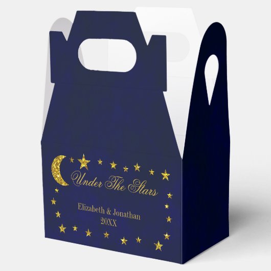 Celestial Night Sky Gastgeschenk Hochzeit Boxes Geschenkschachtel (Geöffnet)