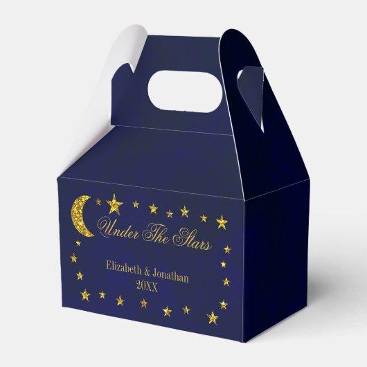 Celestial Night Sky Gastgeschenk Hochzeit Boxes Geschenkschachtel (Vorderseite)