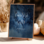Celestial Night Sky | Gold Cards and Gifts Sign Poster<br><div class="desc">Dieser Himmel am Himmel | Goldkarten und Geschenkschild sind perfekt für Ihre verzauberte Hochzeit unter dem Sternenhimmel. Der dunkelmarineblau blaue Aquarellhimmel, mit goldenen Sternen übersät, wird den Ton für Ihren Abend boho Freiluft-Hochzeit Set. Personalisieren Sie es, wie Sie es wünschen oder behalten, wie es ist. Schauen Sie sich die Erholung...</div>