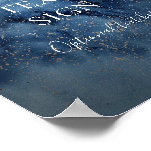 Celestial Night Sky | Gold Cards und Geschenke Cus Poster (Ecke)