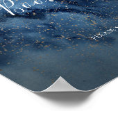 Celestial Night Sky | Gold Guest Book Sign Poster (Ecke)