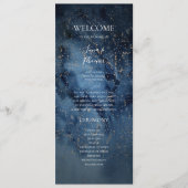 Celestial Night Sky | Gold-Hochzeitsprogramm Programm (Vorderseite)