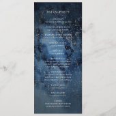Celestial Night Sky | Gold-Hochzeitsprogramm Programm (Rückseite)