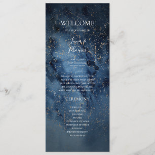 Celestial Night Sky   Gold-Hochzeitsprogramm Programm