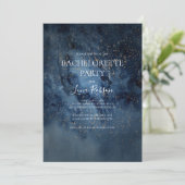 Celestial Night Sky | Gold-Junggeselinnen-Abschied Einladung (Stehend Vorderseite)