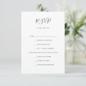 Celestial Night Sky | Gold Menu Choice RSVP Card (Stehend Vorderseite)