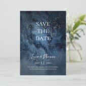 Celestial Night Sky Gold Save the Date (Stehend Vorderseite)