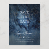 Celestial Night Sky | Gold Save the Date Postkarte (Vorderseite)