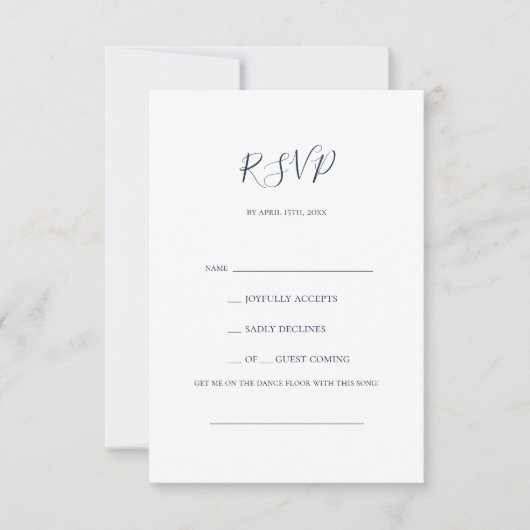 Celestial Night Sky | Gold Song Request RSVP Card (Vorderseite)