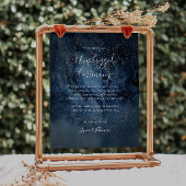 Celestial Night Sky | Gold Unplugged Zeremony Sign Poster
