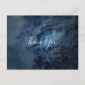 Celestial Night Sky | Gold Vielen Dank, Postcard Postkarte (Vorderseite)