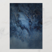 Celestial Night Sky | Gold Wedding Advice Card Hinweiskarte (Rückseite)