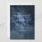 Celestial Night Sky | Gold Wedding Brunch Einladung (Vorderseite)