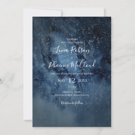 Celestial Night Sky | Lässige Hochzeit Einladung